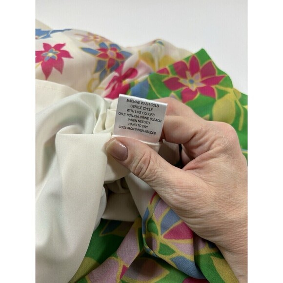 Modcloth Illuminated Elegance Halter Maxi Dress Cream Floral Plus Size 1X - Picture 10 of 11